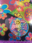 Vintage 90   s Lisa Frank Blossom Bear Flower Power Planner Glitter Holographic 
