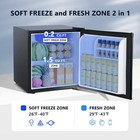 Simzlife 1 6 Cu  Ft  Mini Fridge With Freezer Single Reversible Door 2