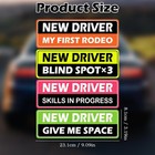 New Driver Magnetic Stickers 4pcs Reflective Reusable Car Signs Warning Bumper