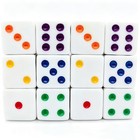 Ahoper 12 Pieces 16mm Standard Dice White With Size 