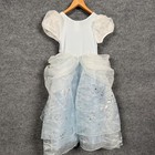 Disney Store Girls 5 6 Princess Cinderella Costume Gown White Beaded Glitters