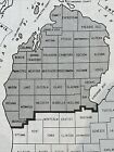 Vintage 1960 s County Plat Maps Michigan Dept Of Conservation Lakes Forest Book
