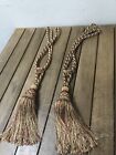 2 High End Designer Tassel Tieback Top Quality Burgundy Gold Pair Euc