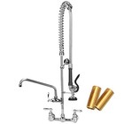 Commercial Restaurant Kitchen Faucet With Pre-rinse Sprayer  8  Center 42 Inch