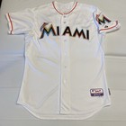 Game Worn Adeiny Hechavarria Miami Marlins 2013 Mlb Jersey Used White Home 46