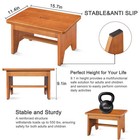 Wooden Step Stool For Adults 9 1  High 550 Lbs Capacity Kitchen Bedroom