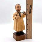 Vintage Anri Wooden Hand Carved Doctor Stethoscope Syringe