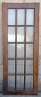 29 x76  Antique Vintage Old Wood Wooden Exterior French Door Window Glass Lite