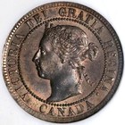 1901 Ngc Ms 63 Rb Canada 1 Cent Victoria Mint State Fatty Holder Coin  22100901c
