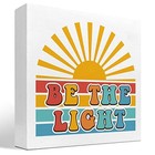 Z-crange Inspirational Wooden Box Sign be The Light Motivational Be The Light