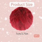Mozeat Lens 6 Pcs Wine Red Faux Fur Pom Pom Balls For Crafts  Hats  Shoes  Ha   