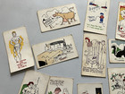 Vintage Lot Of 40 Adult Humor Dirty Joke Cards Risque Illustrations Cooper 1960s