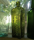 Pretty Green Udolpho Wolfe s Aromatic Schnapps Applied Lip 1880s Bottle