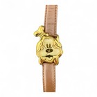 1990   s Disney Lorus Goofy Face Watch With Brown Leather Band   new Battery