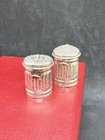 Vintage Pair Novelty Solid Silver Pill Box Form Of Rubbish Bin London 1983 Ktb