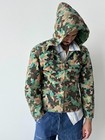 Vintage Military 1950s Czechoslovakian Army Dubaky mracky Camo Hooded Jacket
