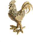 Brass Animal Figurines Brass Rooster Figurine Vintage Decor Good Luck Chicken   