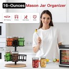 2-tier Rotating Mason Jar Rack For 16oz Canning Jars  Wooden Base Lazy Susan