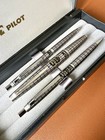 Pilot Fountain Pen Elite Black Steel Grid Nib-f 18k-750 Vintage H1276 1975 Model