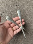 Vintage Silver Tone Grape Shears Scissors Snips Antique Stamped