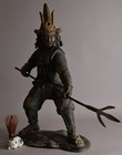 Japanese Bronze Samurai Kato Kiyomasa With Naginata Statue 21 83inch Meiji Era