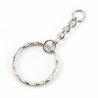 50 100pcs Keyring Blanks 25mm Silver Tone Keychain Key Fob Split Rings Chain Diy