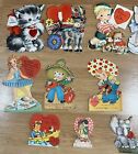 15 Standee Moveable Parts Vintage Valentine s Cards Honeycomb 40 s 50 s Cute