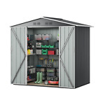 6 x4  Storage Shed Outdoor Metal Tool Shed With Lockable Doors For Patio lawn