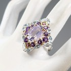 Gem A  10 Ct  Natural Lavender Quartz Ring 925 Sterling Silver Size 8  r466205