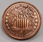 2011 One Avdp Ounce  999 Copper Round W eagle Head Design