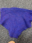Vintage Wool Knit Swim Trunks Blue Red Surfer Graphic Button Waist 1930s
