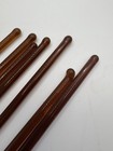 Vintage Art Glass Swizzle Sticks Lot Of 10 Stirrers Amber Color 6 Inch
