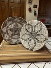 Set Of 2 Woven 14    Seagrass Wall Hanging Rustic Boho Baskets