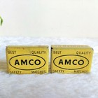 1950s Vintage Lota Amco Safety Matches Advertising Tin Matchbox Sleeve Pair T978