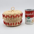 Native American Passamaquoddy Sweetgrass Strawberry Basket Signed Marina B77