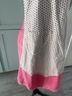 Vintage Full Bib Apron Grannycore 1950   s Pink Polka Dots