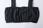 Kelle Girl s Culture Club Pinstripe Wide Strap Bandeau Top Ej3 Black Medium