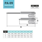 24v Industrial Linear Actuator  2 -24  Stroke  330 Lbs  Force  - Pa-09 Model