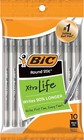 Bic 10-pack Round Stic Xtra Life Pens     Medium Point  Black Ink  Flexible Barrel