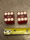 Vintage Bally s Las Vegas Dice  Consecutive Numbers 323  324  Free Shipping
