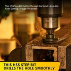10 Sizes Step Drill Bit For Metal Sheet  1 4 To 1-3 8 Inches High Speed    