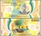 Vanuatu 5000 Vatu  2017  P-19a 2  Unc  Polymer X 10 Pcs