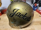 Vintage Game Used Maxpro Gold Shell Max Pro Adult Football Helmet Size Medium 