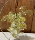 Vtg  Mcm Shades Of Yellow Faceted Acrylic Lucite Grape Cluster Nice 
