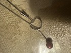 925 Sterling Silver Heart Lariat Necklace Pearl Pendant Drop Y-shape 2 9g