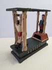 Vintage Style Cast Iron Mechanical Acrobat Coin Bank Parallel Bars Reproduction