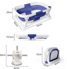 Foldable Baby Bathtub Suitable For Newborns With A Thermometer Soft Floating Pad