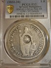 1832-34 Spanish Philippines Countermark 8 Reale Pcgs F12 On A Peruvian Host