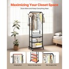 Uimoso Rolling Garment Rack Clothes Rack 3 Shelves   Hooks With Wheels   99 Lbs