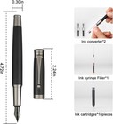 Fountain Pen Set Fine   Medium 18 Ink Cartridges Ink Refill Converter   Ink Syri